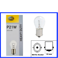 Hella Glühlampe 24 Volt 21 Watt HEAVY DUTY P21W BA15s