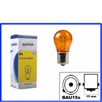 Narva Kugellampe 12 Volt 21 Watt PY21W BAU15s amber orange