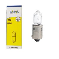Narva 12 Volt 6 Watt  BAX9s  H6W Halogen