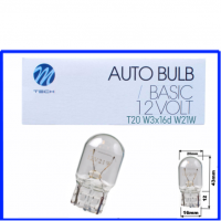 12 Volt 21 Watt T20 W21W W3x16d M-Tech Glassockellampe