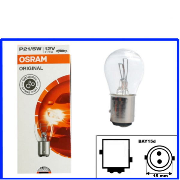 10x Osram 7506 12V 21W P21W BA15s Glühlampe Glühbirne Lampe