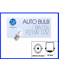 M-Tech Kugellampe 12 Volt 21 Watt P21W BA15s