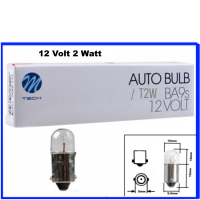 M-Tech Kugellampe 12 Volt 2 Watt BA9s T2W