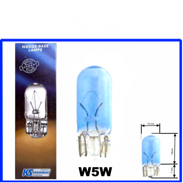 KS Equipment Glassockellampe Xenon Look 12 Volt 5 Watt W5W T10