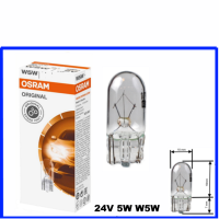 Osram Glassockellampe 24 Volt 5 Watt W5W T10 W2,1x9,5d