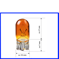 10 Stück M-Tech Glassockellampe Amber 12V 5W WY5W...