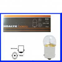 Hoalte Kugellampe 24 Volt 5 Watt R5W BA15s