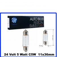 M-Tech Soffitte 24 Volt 5 Watt 11x36mm C5W SV8,5-8