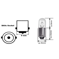 10 Stück Bosma Kugellampe 6 Volt 2 Watt BA9s