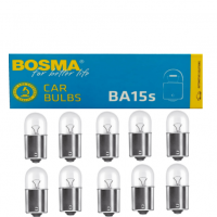 10 Stück Bosma Kugellampe 12 Volt 5 Watt BA15s R5W