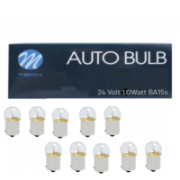 10 Stück M-Tech Kugellampe 24 Volt 10 Watt R10W BA15s