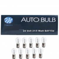 10 Stück M-Tech Kugellampe 24 Volt 21/5 Watt P21/5W...