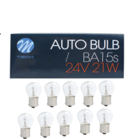 10 Stück M-Tech Kugellampe 24 Volt 21 Watt P21W BA15s