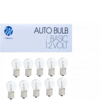 10 Stück M-Tech Kugellampe 12 Volt 21 Watt P21W BA15s