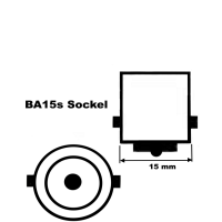 10 Stück M-Tech Kugellampe 12 Volt 21 Watt P21W BA15s