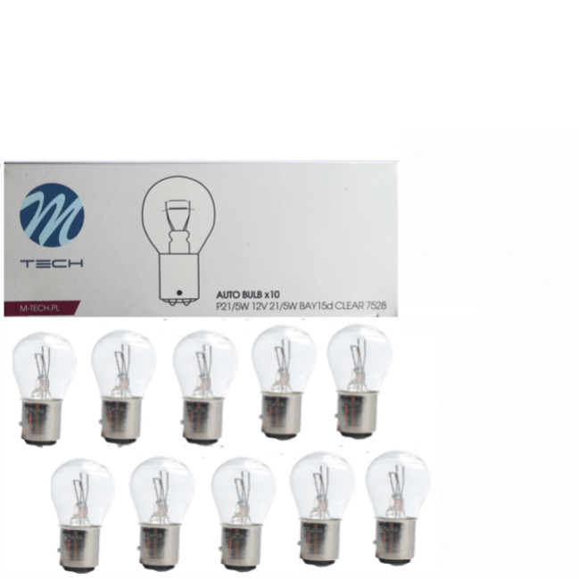M-Tech Kugellampe Glühlampe 12 Volt 21/5 Watt P21/5W BAY15d - Glühlam