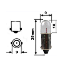 10 Stück M-Tech Kugellampe 24 Volt 4 Watt BA9s