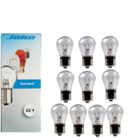 10 Stück Jahn Kugellampe 12 Volt 18 Watt  BA15s