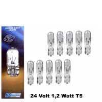 10 Stück KS Equipment Glassockellampe 24 Volt 1,2...
