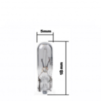 10 Stück M-Tech Glassockellampe 24 Volt 1,2 Watt T5...