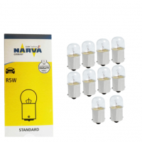 10 Stück Narva Kugellampe 12 Volt 5 Watt BA15s R5W