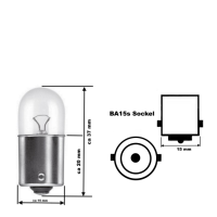 10 Stück Narva Kugellampe 12 Volt 5 Watt BA15s R5W