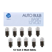 10 Stück M-Tech Kugellampe 12 Volt 2 Watt BA9s T2W
