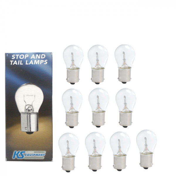 10 Stück KS Equipment Kugellampe 12 Volt 21 Watt P21W BA15s