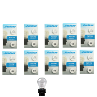 10 Stück Jahn Glassockellampe 12 Volt 27/7 Watt...