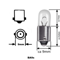 10 Stück Hella Kugellampe 12 Volt 4 Watt BA9s T4W