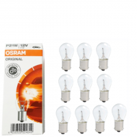 10 Stück Osram Kugellampen 12 Volt 21 Watt P21W BA15s