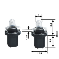 10 Stück Osram Kunststoffsockellampe BAX 12 Volt 1.2...