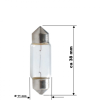 10 Stück Narva Soffitte 12 Volt 5 Watt C5W SV8,5 11 mm x 38 mm