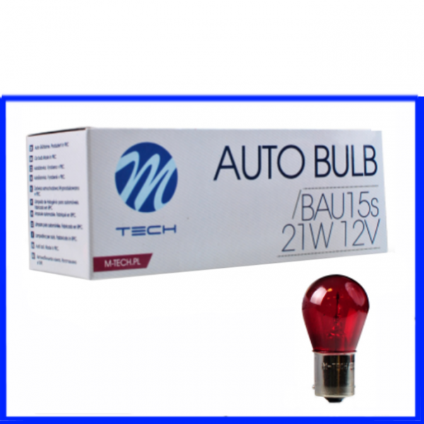 M-Tech Kugellampe 12 Volt 21 Watt PR21W BAU15s ROT