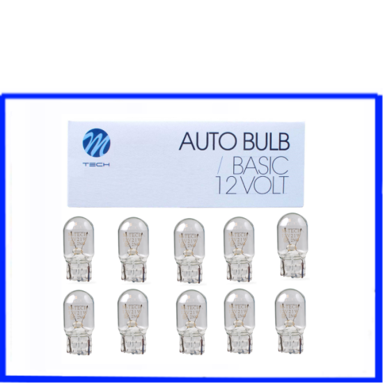 10 Stück 12 Volt 21 Watt T20 W21W W3x16d M-Tech Glassockellampe