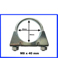 Auspuffschelle Bügelschelle Schelle M8 x 40 mm