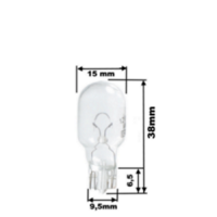 10 Stück M-Tech Glassockellampe 12 Volt 16 Watt T15...