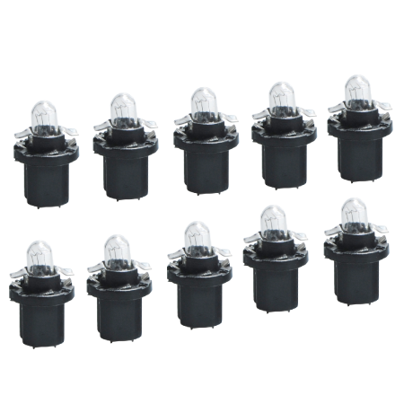 10 Stück KS Equipment Kunststoffsockel Lampen 12 Volt 1.2 Watt  B8,5d
